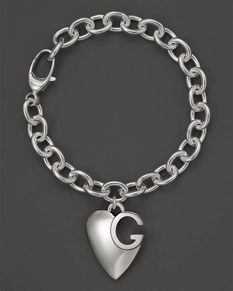 gucci silver charms|gucci charm bracelet in silver.